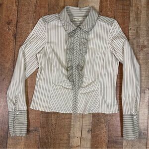 Valerie Separates Petite Large Retro Ruffle Office Professional Blouse Collared